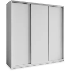SCHWEBETÜRENSCHRANK NISSE 200/205/60 cm 3-türig Weiß