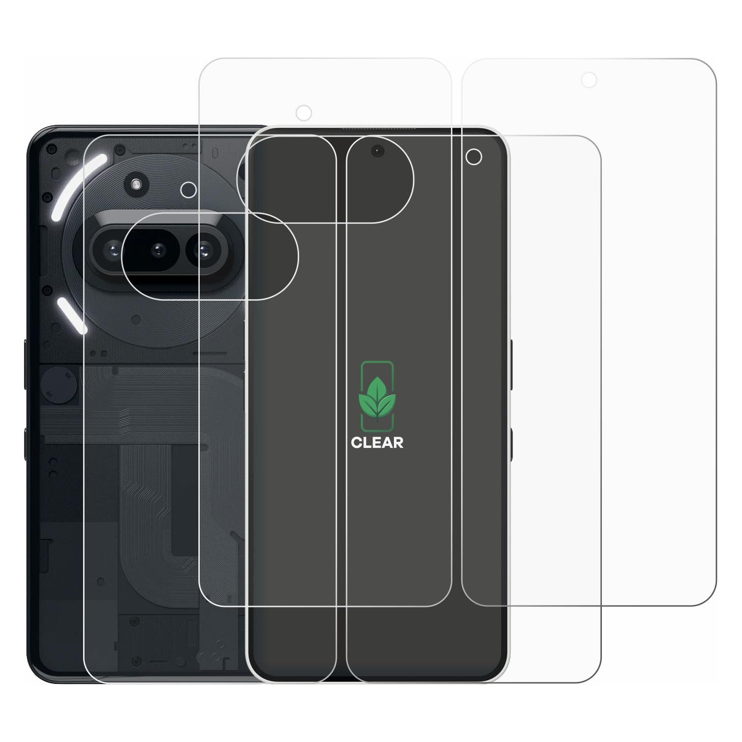 ScreenLeaf Schutzfolie für Nothing Phone (3a) (Display+Rückseite) Displayschutz Display Schutz Folie Klar T (Nothing Phone (3a)) (6158583)