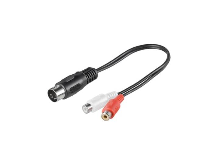 Goobay 50002 audio kabeladapter, DIN-stekker naar stereo tulpstekker