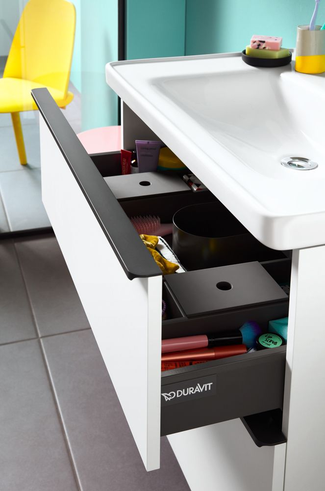 Duravit D-Neo Möbelset mit runden Spiegel 65 cm