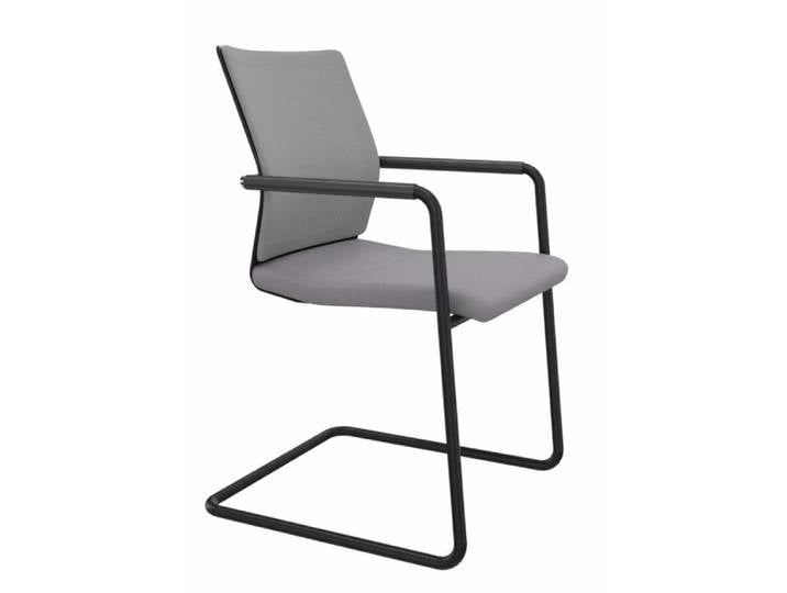 Dauphin Freischwinger STILO, schwarz grau, Stoff