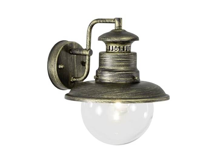 Brilliant AG 96128/86 Applique murale extérieure descendante Métal/Verre 60 W E27 Noir Doré