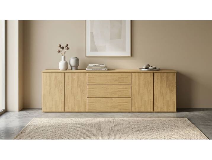 Elegantes Sideboard Eiche Natur geölt