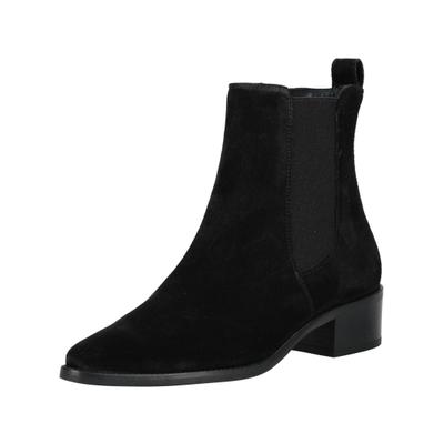 Stiefelette PAUL GREEN "Paul Green Stiefelette Veloursleder", Damen, Gr. 38, schwarz, Veloursleder, Schuhe Stiefelette