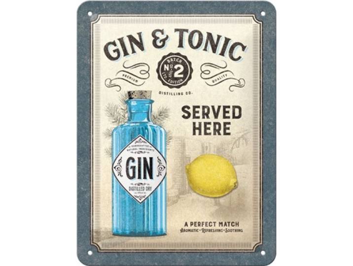 Wandbord - Gin Tonic Served Here