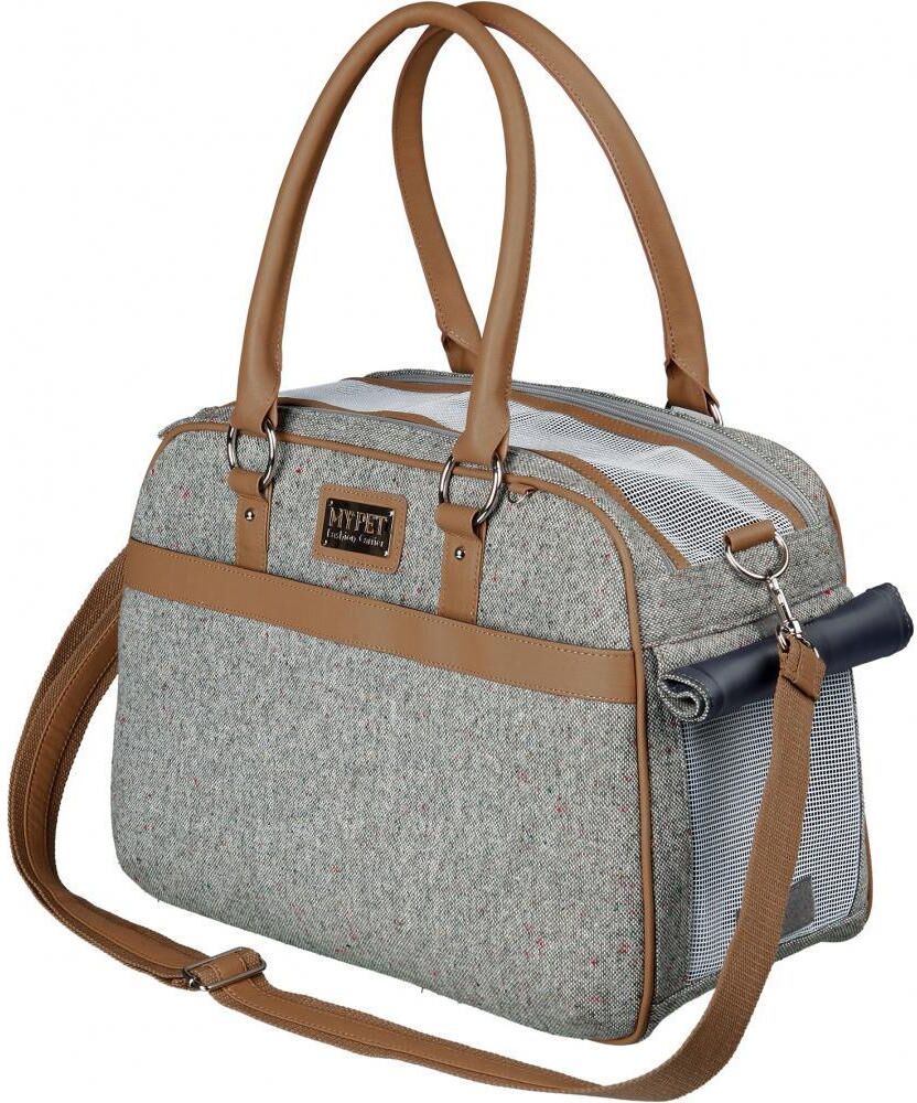 Tiertransporttasche TRIXIE "Trixie Tiertransport-Tasche Helen", grau, B:40cm H:28cm T:19cm, Kunstleder, Polyester, Tiertransportbehälter, Tiertransporttasche grau B/H/T: 40cm x 28cm x 19cm
