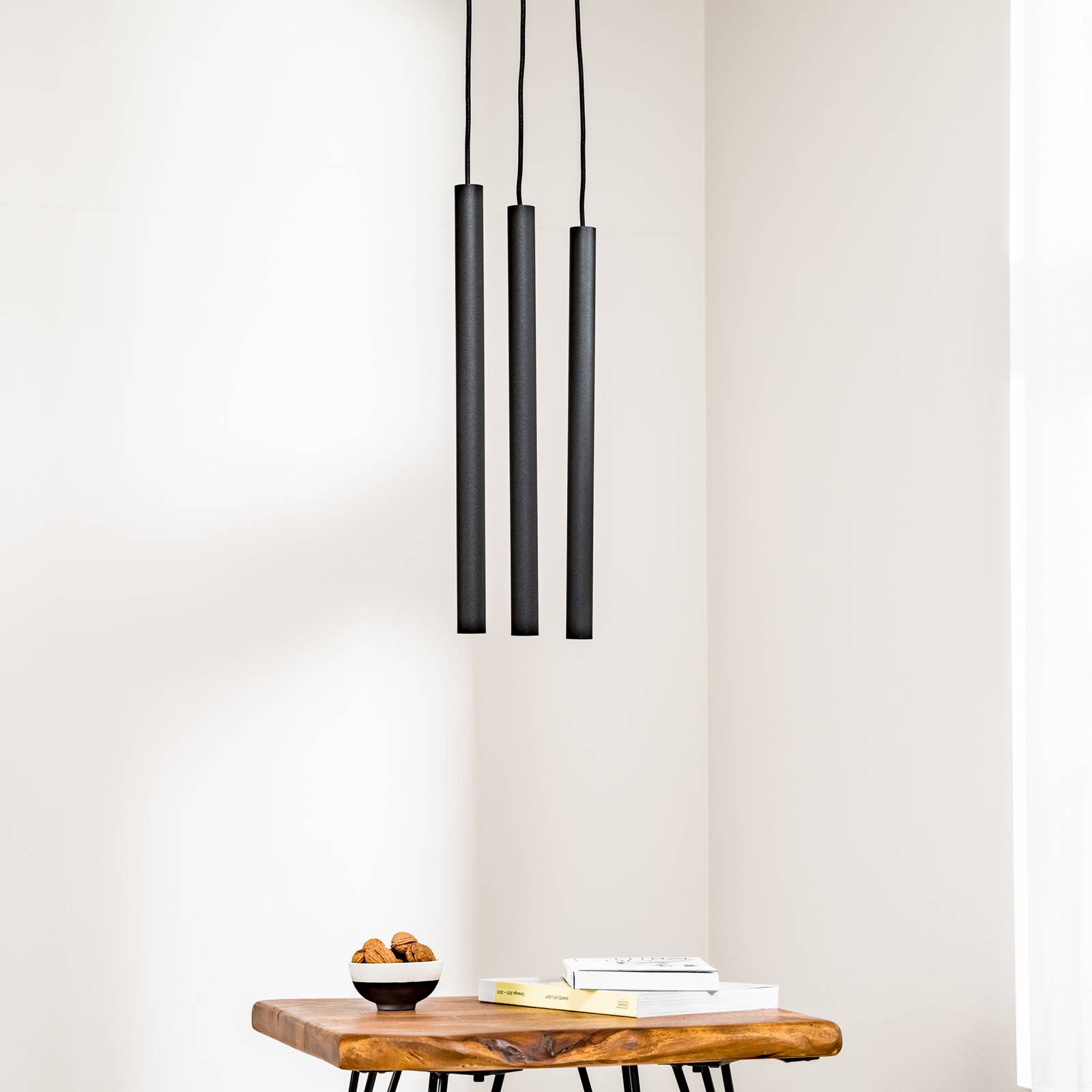 Hängelampe Sone Argon, dimmbar, schwarz, für Wohn- / Esszimmer, Metall, Pendelleuchte