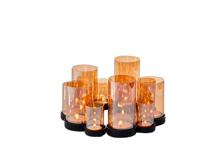 Design Lichtspiel „Bello Horizonte“ Ø 29 cm Amber, Schwarz Philippi