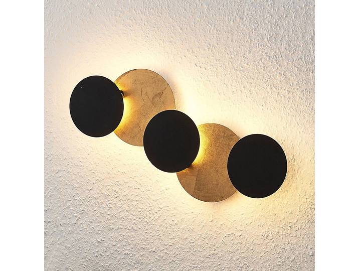 Wandlampe Grazyna Lindby, schwarz, für Wohn- / Esszimmer, Metall, Modern, LED Wandleuchte, Wandlampe Innen