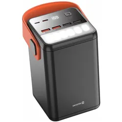 Swissten Power Line (60000 mAh, 65 W, 222 Wh), Powerbank, Schwarz
