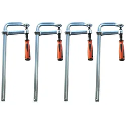 Vago-Tools 4 Stück Profi Ganzstahl Schraubzwinge 250 x 120 mm Tischzwinge Zwingen