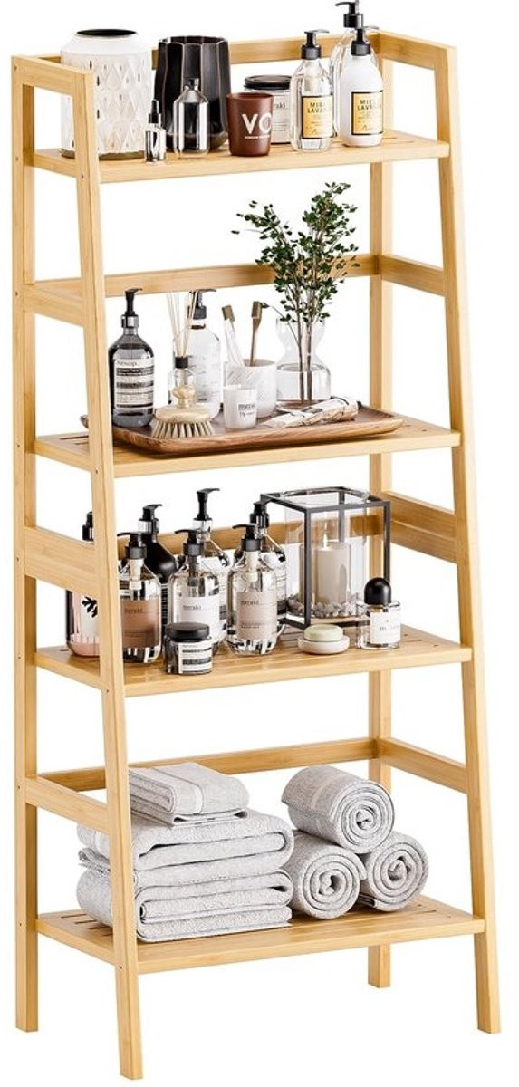 Dailygoods Ladderplank 4-tier - Vrijstaand - Bamboe