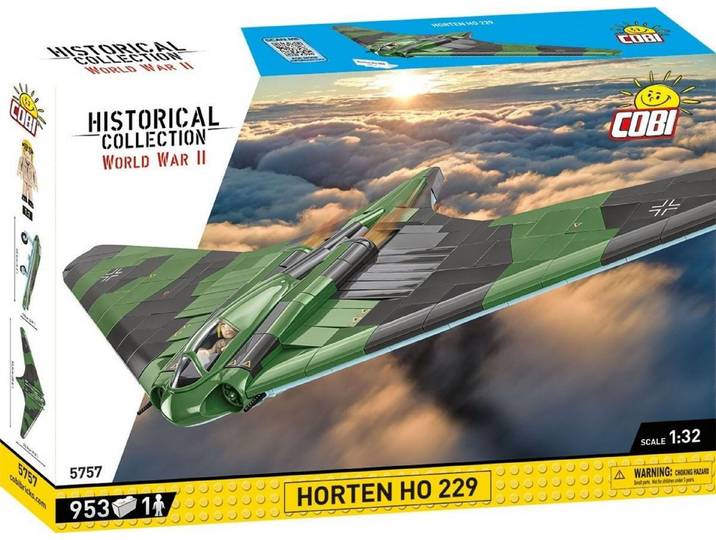 COBI COBI Historical Collection 5757 - Horten HO 229, Nurflügel Flugzeug WW Konstruktions-Spielset