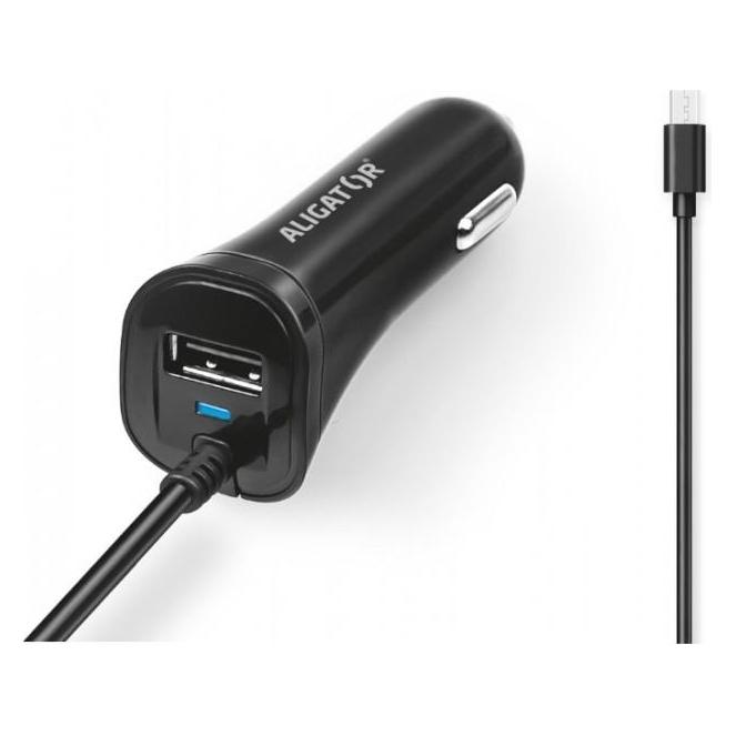Aligator nab. do auta 2xUSB v????stupem,????ern???? (CHA0027)