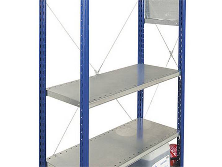 Rayonnage industriel Tôlé 200 - Galvanisé - P. 40 cm - A tablettes pleines - Elément Départ