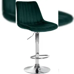 CLP Barhocker Toni Samt grün/chrom
