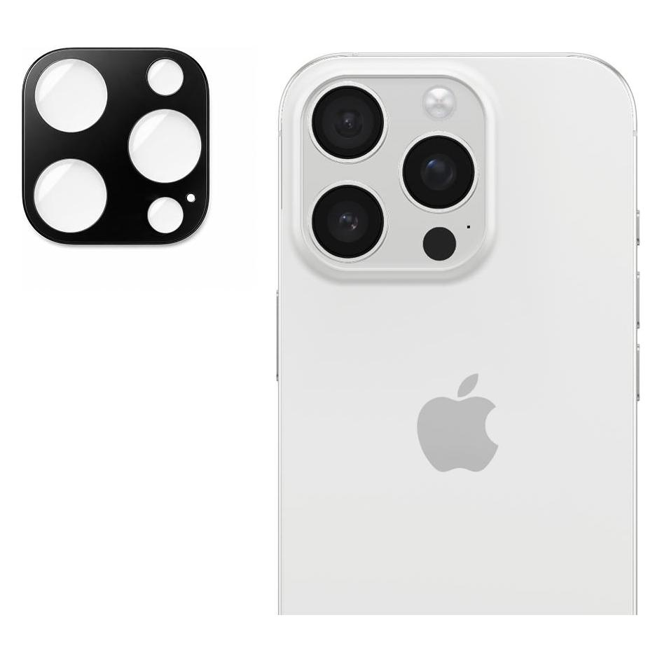 Techsuit - Full Camera Glass - iPhone 16 Pro / iPhone 16 Pro Max - Black (Apple iPhone 16 Pro, Apple iPhone 16 Pro Max) (56362045)