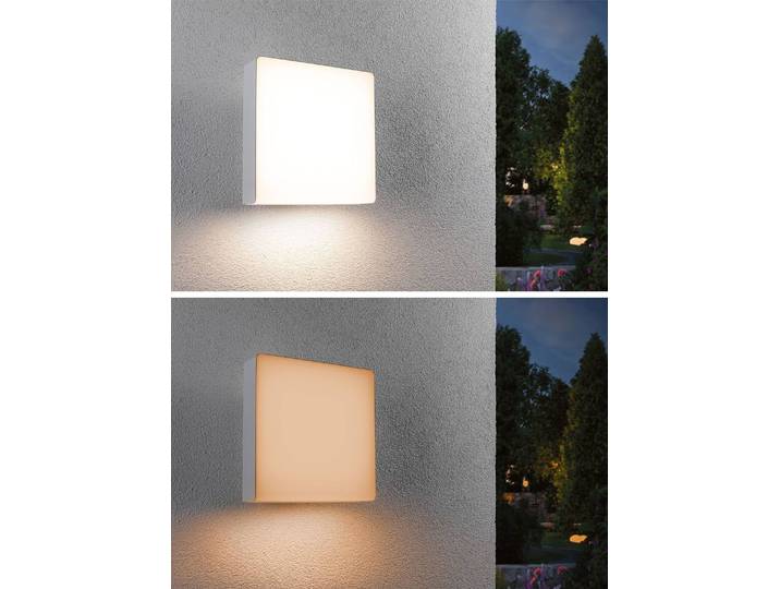 Wandleuchte Azalena mit Sensor 25 x 25 x 10cm Weiß/Weiß