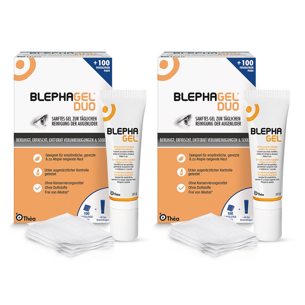 Blephagel Duo 30 g+Pads 2x 2x1 St Kombipackung