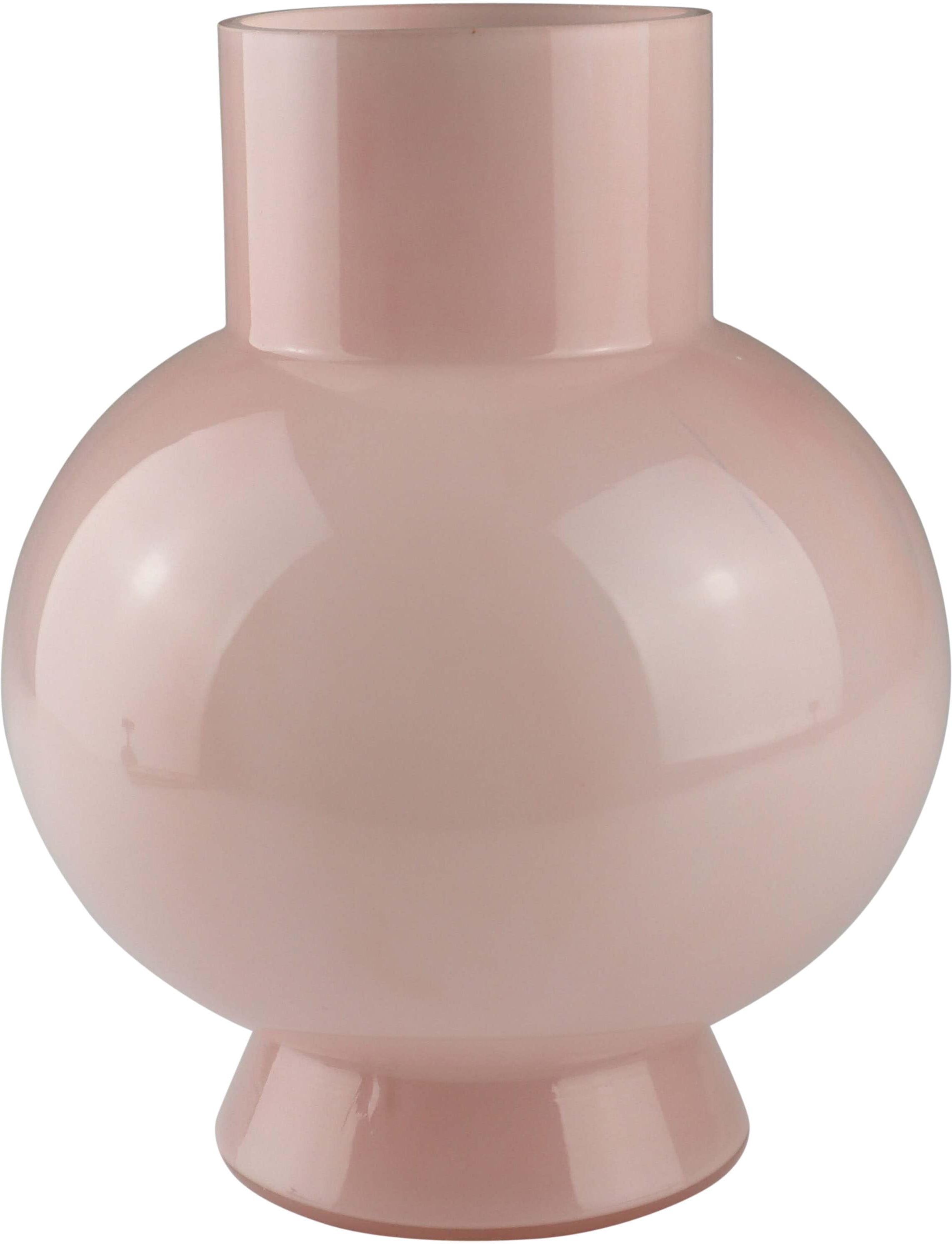 Dekovase AM DESIGN "Rosafarbene Glasvase", rosa, B:17cm H:22,5cm, Glas, Vasen, Dekovase, für einen eleganten und sanften Akzent rosa B/H/T: 17cm x 22,5cm