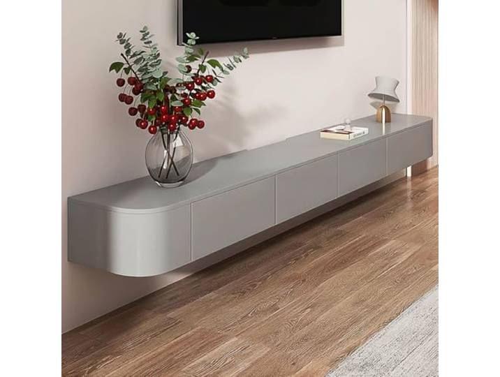NOYHHAV Schwebender TV Schrank Wandmontierter Fernsehschrank-200CM Grau