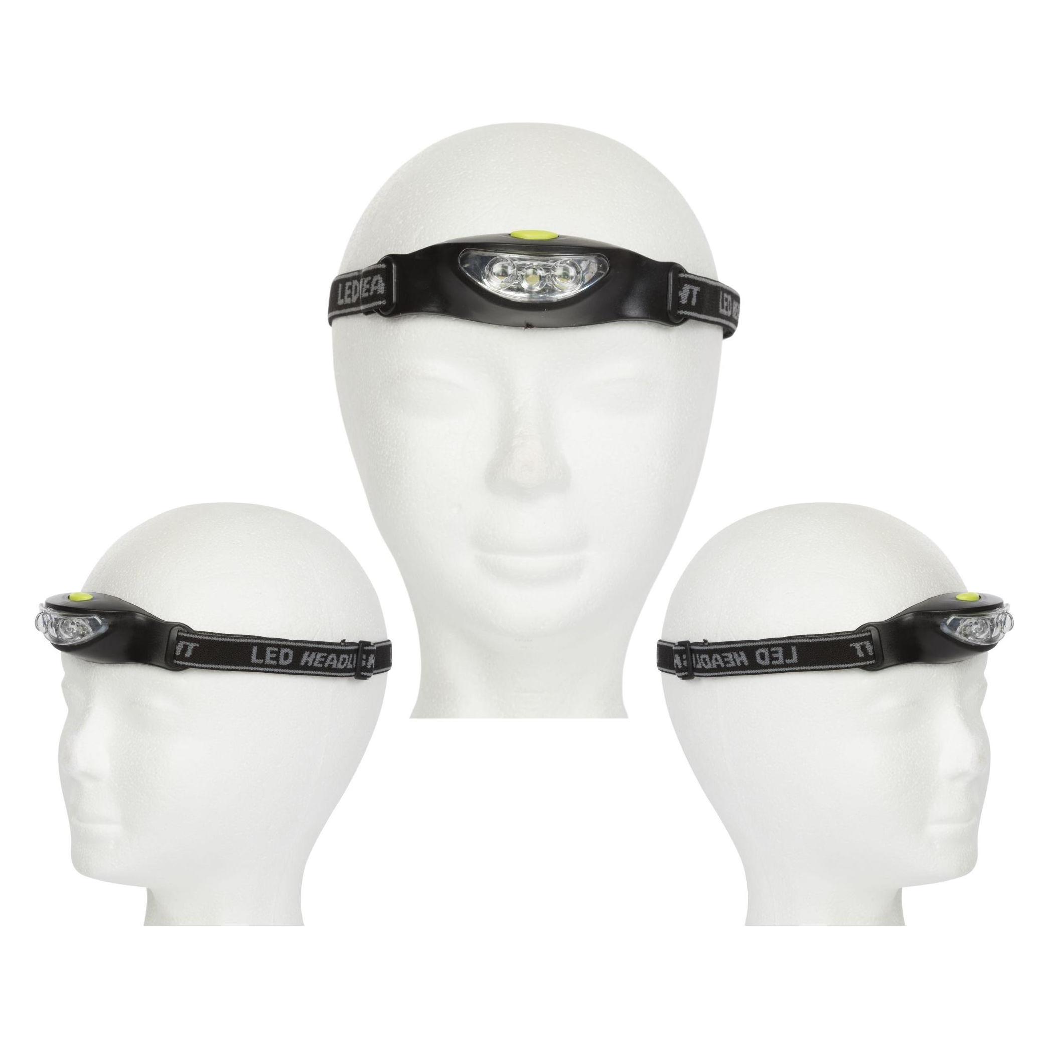 Perel Stirnlampe Mit 3 Sehr Hellen Weissen Leds (EHL7N)