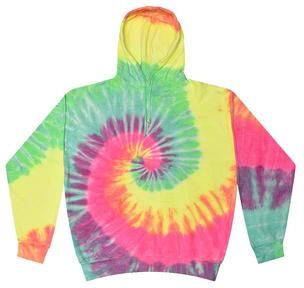 Tie-Dye CD877 d Hooded Sweatshirt in Minty Rainbow size 3XL   Cotton/Polyester Blend 8777, T8777