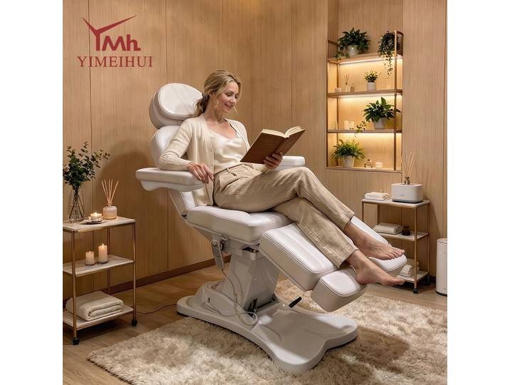 Meubles de Salon de Spa cosmétiques, 3 moteurs électriques, lit d'esthéticienne de beauté, podologie esthétique du visage, tatouage, chaise de Massage