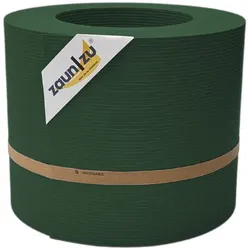 zaun zu® Sichtschutzstreifen Rille PP für Doppelstabmatten Zaun Tannengrün 26m