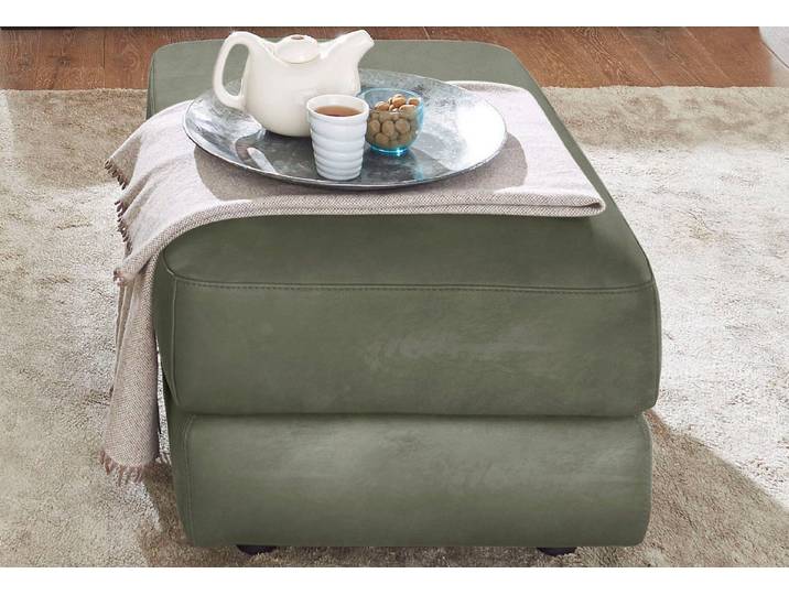CALIA ITALIA Hocker Gaia, in edlem Design und mit erstklassigem Sitzkomfort, aus pflegeleichtem Luxus-Microfaser Ginevra Hydro Care