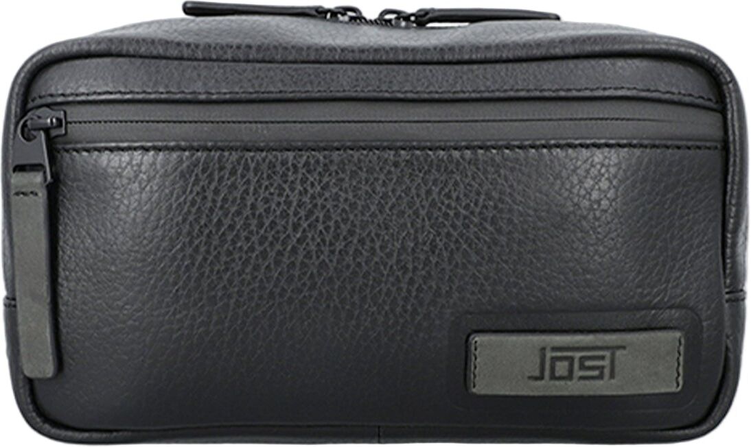 Jost Stockholm Leather Toiletry Bag - Black