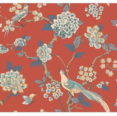 York Wallcoverings Fanciful Orange Wallpaper