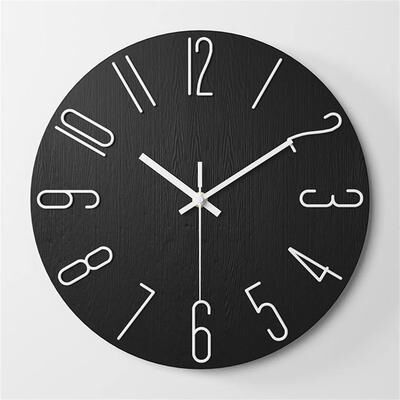 Uplift Picks 12 Inch Silent Analog Wall Clock Battery Powered Classic Home Office Design black Gray 12 Inches