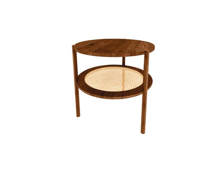 byoak Kaffeetisch Niedrig INA Wildeiche, Mokka, Holz, Kerneiche, 50x50x50 cm, Wohnzimmer, Wohnzimmertische, Couchtische