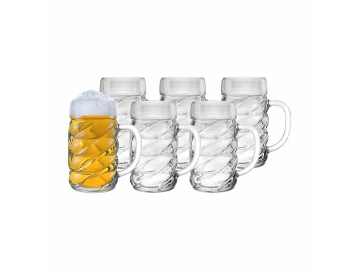 BIERKRÜGE Diamond transparent 500 ml 6er Set