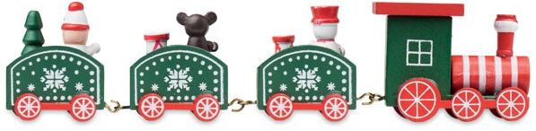 JUNA Train de Noël en bois Couleurs Assorties