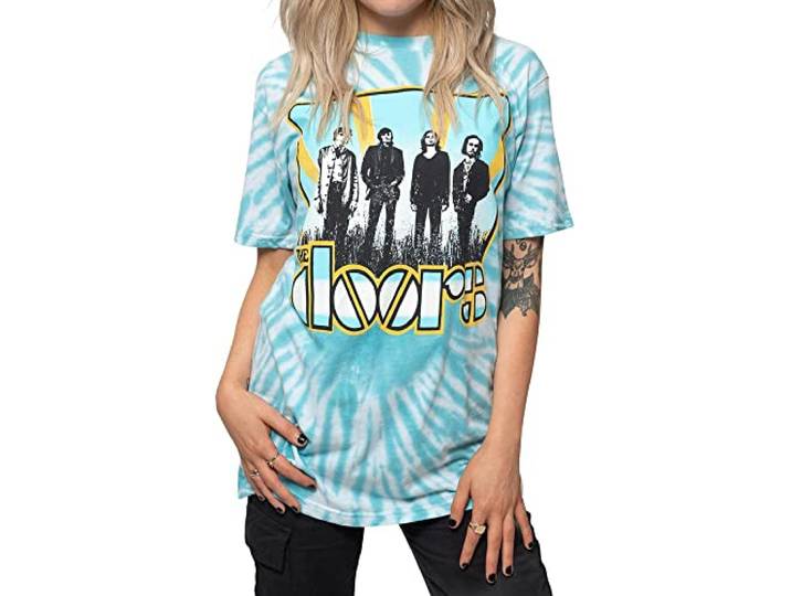 The Doors T Shirt Waiting For The Sun nieuw Officieel Unisex Light Blauw Dye S