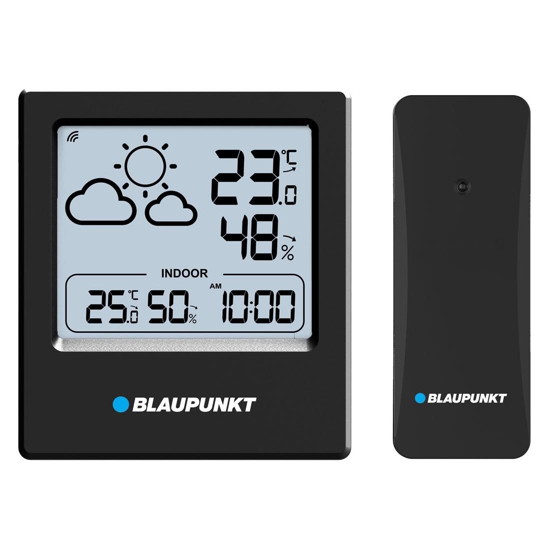 Blaupunkt WS10BK schwarz / Wetterstation / Aussenthermometer / Uhr / LCD-Display (5901750507465)
