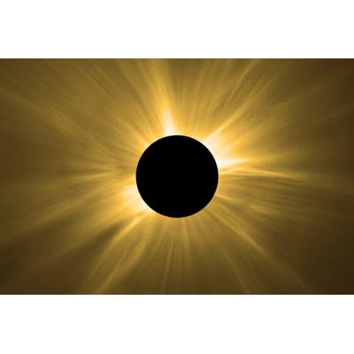 Fototapete PAPERMOON "SONNEN-FINSTERNIS-SONNE WELTALL ERDE PLANETEN UNIVERSUM", bunt, B:2,5m L:1,86m, Vlies, Tapeten