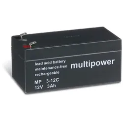 Multipower MP3-12C / 12V 3Ah Blei Akku Zyklentyp