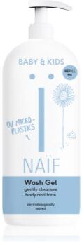 Naif Baby & Kids Wash Gel gel de limpeza para bebés e crianças para corpo e rosto Refill Me 500 ml. Baby & Kids Wash Gel