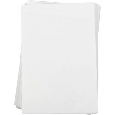 Creativ Company Plastikschrumpfplatten, Blatt 20x30 cm, Dicke 0,3 mm, Mattweiß, 100 Blatt