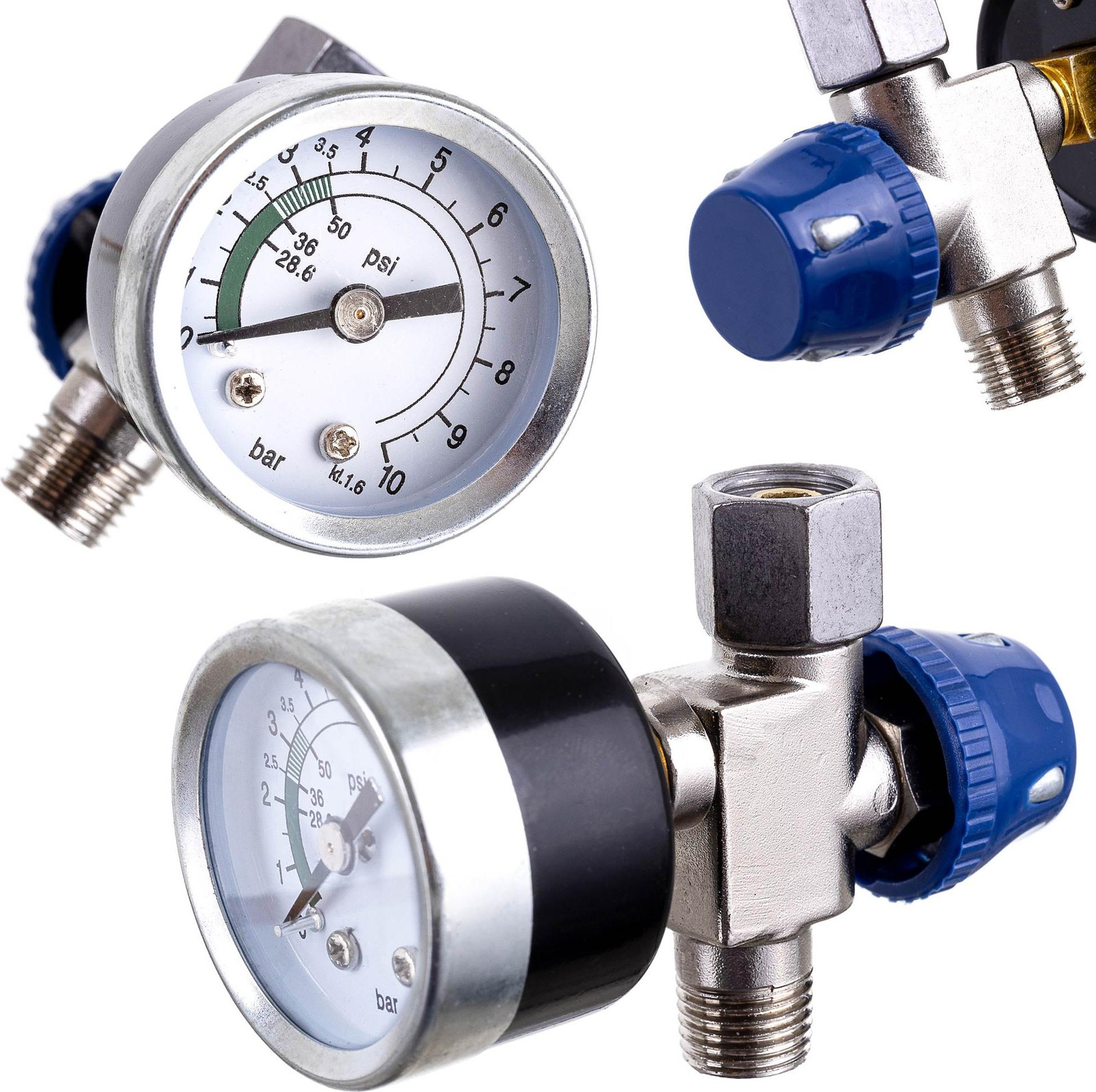 TC Technic Luchtdrukreductor met manometer voor spuitpistolen