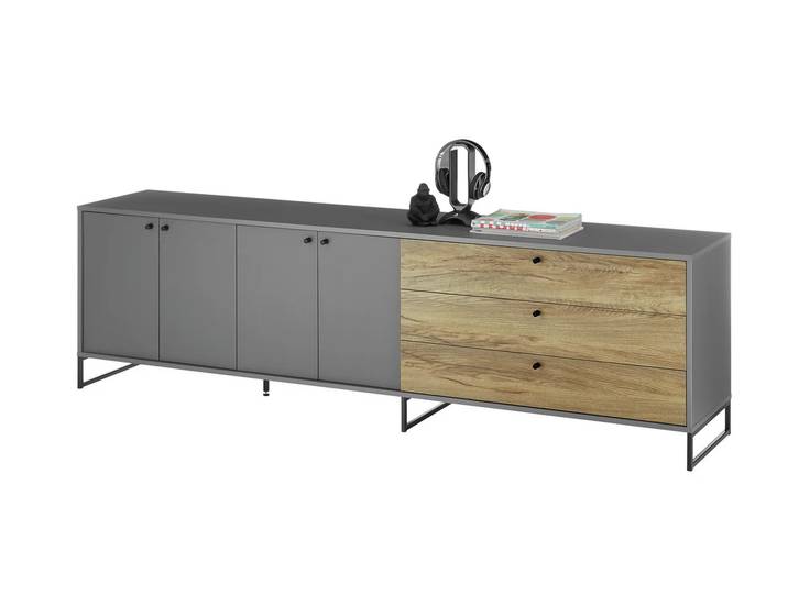 Bega Consult Cheyenne Lowboard Beschichtete Spanplatte Grau/Braun