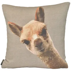 Kissen ALPAKA EDITH (BH 45x45 cm) - braun - BH 45x45 cm