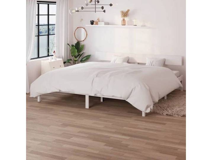 LEMON*Structure de lit - 2 Personnes lit d'appoint blanc bois massif SOLOMON5402 Août