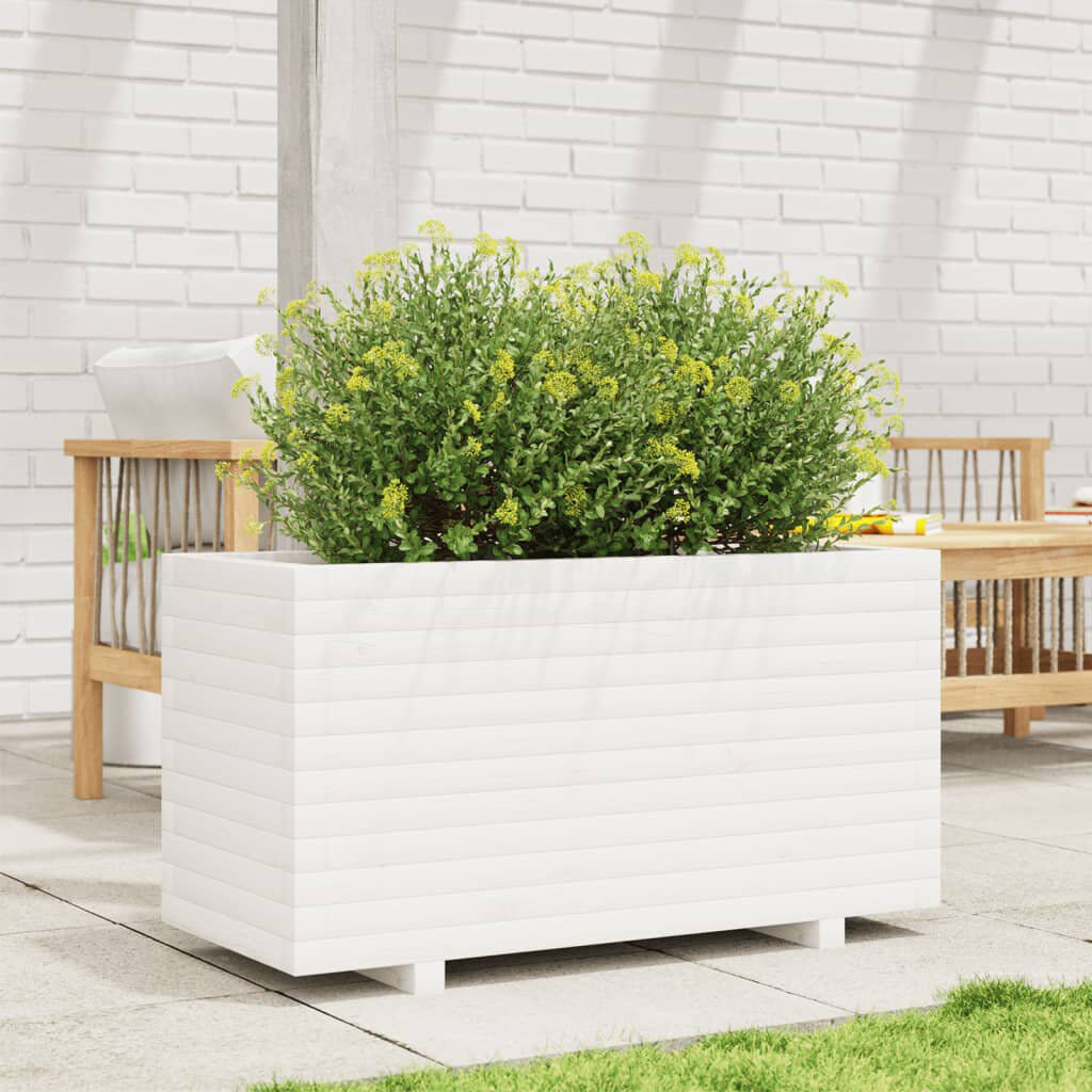 Brayden Studio Bhavika Planter Box White 19.49" H x 35.43" W x 15.75" D
