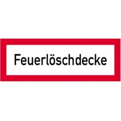 Aufkleber Feuerlöschdecke, Folie, 297x105 mm