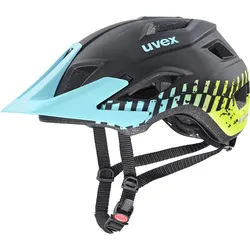 Fahrrad Helm uvex accsess, 0915 black aqua lime mat, 52
