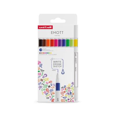 UNIBALL 10er-Pack Feinstift Uni Ball Essential Colors Emott